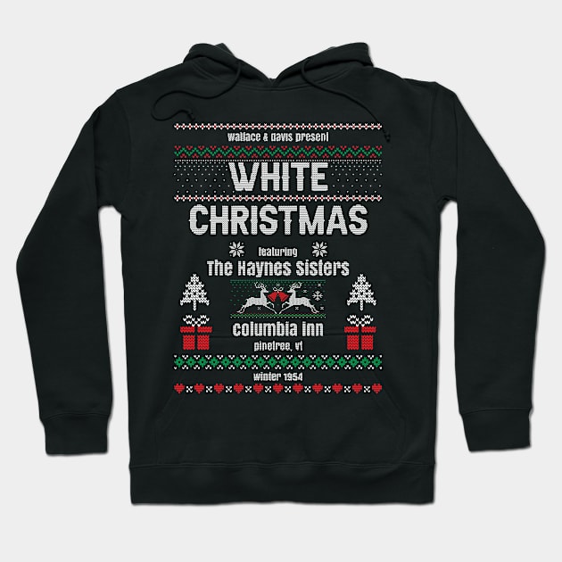 vintage White Christmas Ad Hoodie by crocamasistudios